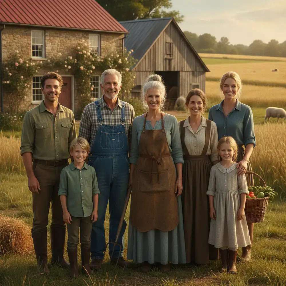 La famille fondatrice de la ferme